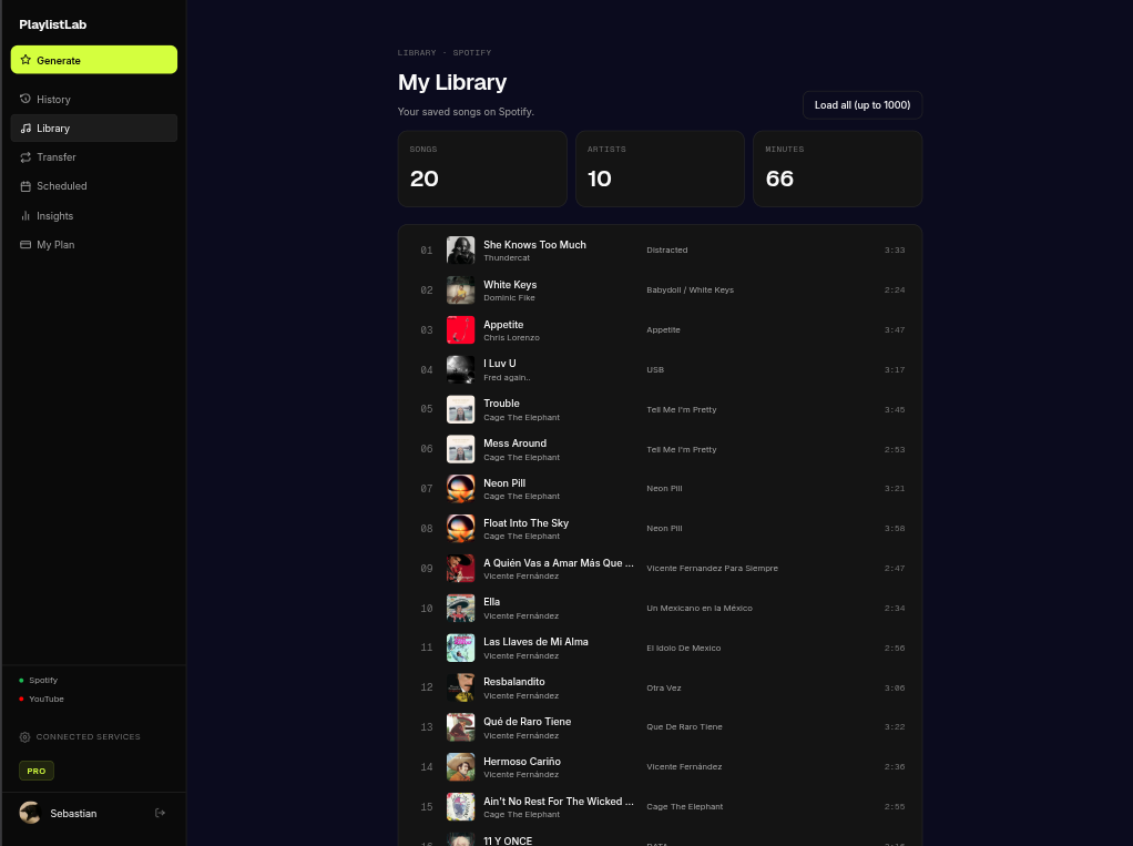PlaylistLab — screenshot 4 of 9.